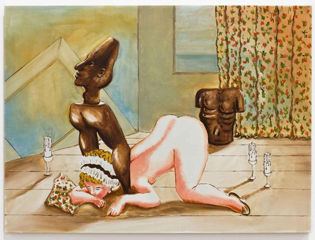 Patrizio Di Massimo, "The Lustful Turk (The Green Room)," 2012. Oil on linen, 86.5 x 117 cm. Photo by Roberto Apa.