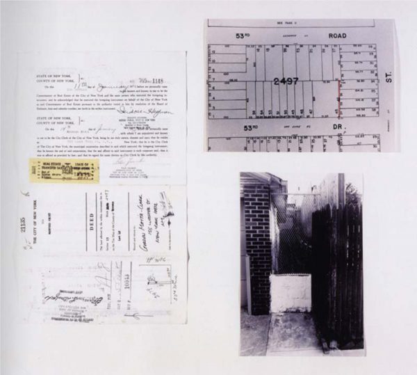 Gordon Matta-Clark, Reality Properties: Fake Estates, 1973.